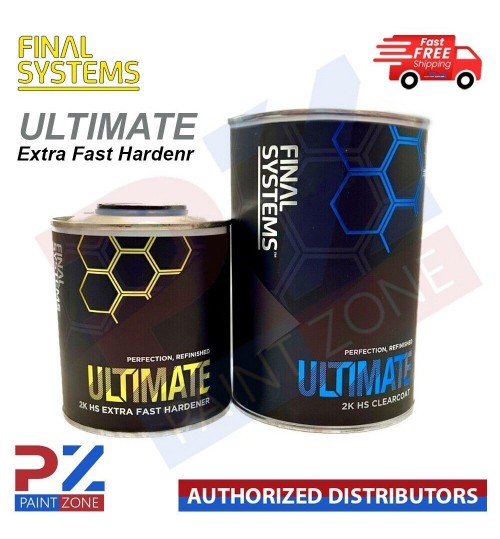 FINAL SYSTEMS ULTIMATE 2K HS CLEARCOAT LACQUER + EXTRA FAST HARDENER KIT 1.5LTR